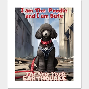I Survived the New York City Earthquake, "I am The Poodle, I am safe, Ideal Gift, Posters and Art